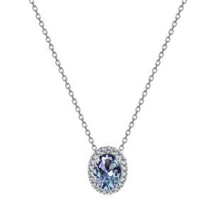 Royal Fashion stříbrný pozlacený náhrdelník Alexandrit DGPS0036-WG