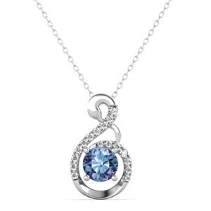 Royal Fashion stříbrný pozlacený náhrdelník Alexandrit DGPS0047-WG