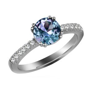 Royal Fashion stříbrný pozlacený prsten Alexandrit DGRS0012-WG Velikost: 7 (EU: 54-56)