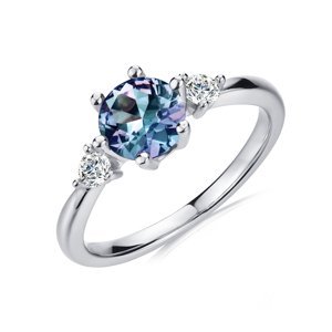 Royal Fashion stříbrný pozlacený prsten Alexandrit DGRS0013-WG Velikost: 6 (EU: 51-53)