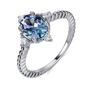 Royal Fashion stříbrný pozlacený prsten Alexandrit DGRS0022-WG Velikost: 6 (EU: 51-53)