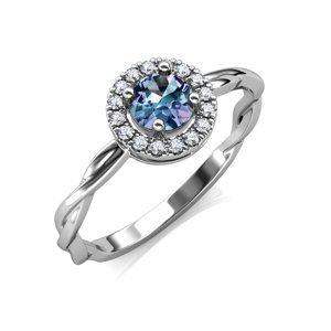 Royal Fashion stříbrný pozlacený prsten Alexandrit DGRS0023-WG Velikost: 6 (EU: 51-53)