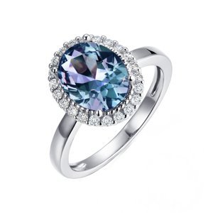 Royal Fashion stříbrný pozlacený prsten Alexandrit DGRS0035-WG Velikost: 6 (EU: 51-53)