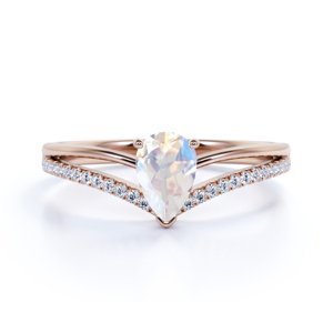 Emporial prsten 14k zlato Vermeil GU-DR14466R-ROSEGOLD-MOONSGTONE Velikost: 5 (EU: 49-50)