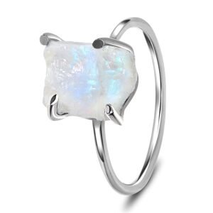 Royal Fashion stříbrný prsten GU-DR15849R-SILVER-MOONSTONE Velikost: 10 (EU: 61-63)