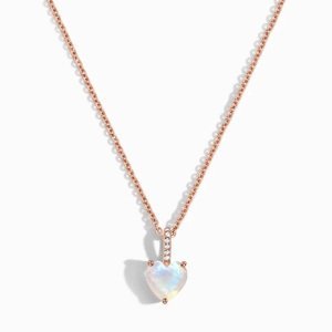 Royal Fashion náhrdelník 14k zlato Vermeil GU-DR20246N-ROSEGOLD-MOONSTONE-TOPAZ