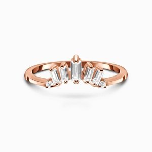 Royal Fashion prsten 14k zlato Vermeil GU-DR8347R-ROSEGOLD-TOPAZ Velikost: 10 (EU: 61-63)