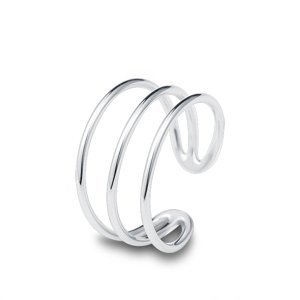 Royal Fashion prsten Stříbrné pásky K236
