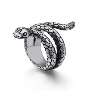 Royal Fashion pánský prsten Had KR52351-K Velikost: 12 (EU: 68-70)