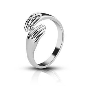 Emporial stříbrný rhodiovaný prsten Objetí MA-MR1001-SILVER Velikost: 9 (EU: 59-60)