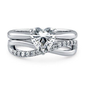 Emporial stříbrný prsten 2v1 Nekonečná láska MA-R0442-SILVER Velikost: 6 (EU: 51-53)