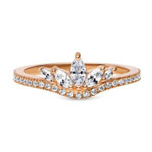 Emporial pozlacený prsten Diadém 14k růžové zlato MA-R0444 Velikost: 7 (EU: 54-56)