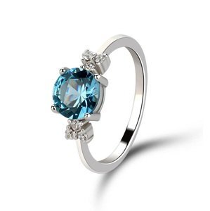 Emporial luxusní stříbrný prsten s drahokamem Safírové modré kouzlo MA-R0572-SILVER-BLUE Velikost: 5 (EU: 49-50)
