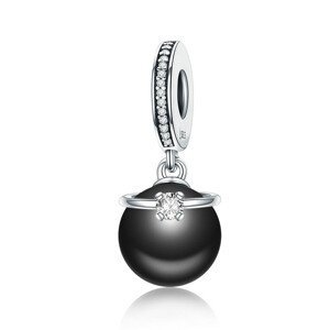 Royal Fashion přívěsek Černá perla prstenu SCC572