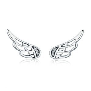 Royal Fashion náušnice Třpytivá andělská křídla SCE343