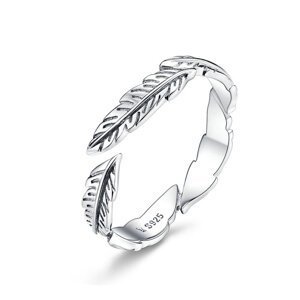 Royal Fashion nastavitelný prsten Lístky SCR517 Velikost: Univerzální 52-60 mm