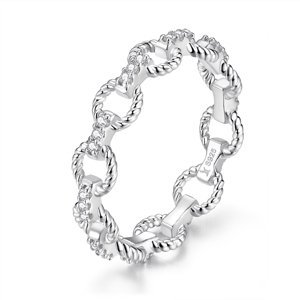 Royal Fashion prsten Řetěz lásky SCR576 Velikost: 6 (EU: 51-53)