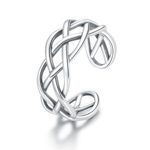 Emporial stříbrný prsten Propletený SCR675 Velikost: Univerzální 52-60 mm