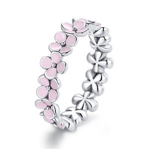 Emporial stříbrný prsten Pole růžových květin SCR681 Velikost: 7 (EU: 54-56)