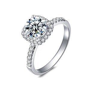 Royal Fashion stříbrný prsten HA-XJZ003-SILVER-MOISSANITE-ZIRCON Velikost: 5 (EU: 49-50)