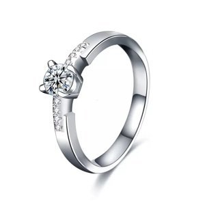 Royal Fashion stříbrný prsten HA-XJZ006-SILVER-MOISSANITE-ZIRCON Velikost: 6 (EU: 51-53)