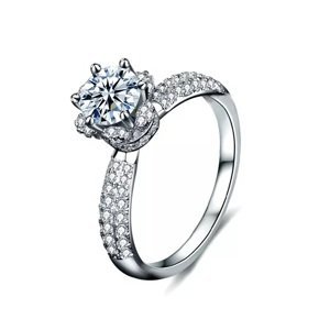 Royal Fashion stříbrný prsten HA-XJZ012-SILVER-MOISSANITE-ZIRCON Velikost: 6 (EU: 51-53)