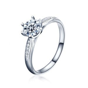 Royal Fashion stříbrný prsten HA-XJZ021-SILVER-MOISSANITE-ZIRCON Velikost: 5 (EU: 49-50)