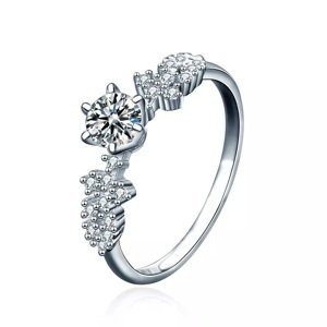 Royal Fashion stříbrný prsten HA-XJZ046-SILVER-MOISSANITE-ZIRCON Velikost: 6 (EU: 51-53)