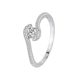 Royal Fashion stříbrný rhodiovaný prsten Třpytivé propojení HA-YJJZ020-SILVER Velikost: 6 (EU: 51-53)