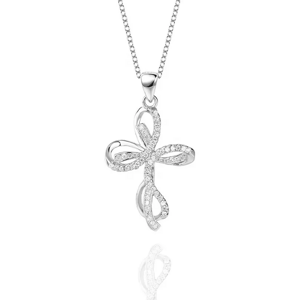 Emporial stříbrný rhodiovaný náhrdelník Křížek YJSZJ004