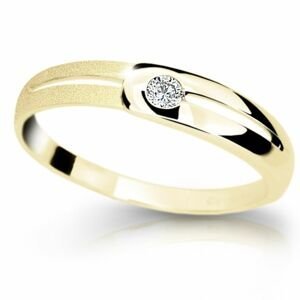 Zlatý prsten DF 1049 ze žlutého zlata, s briliantem 46