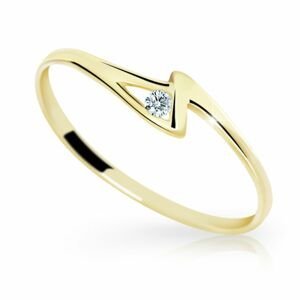 Zlatý prsten DF 1138 ze žlutého zlata, s briliantem 47