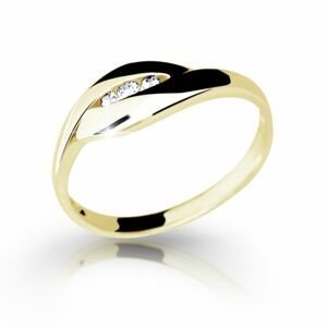 Zlatý prsten DF 1618 ze žlutého zlata, s briliantem 46