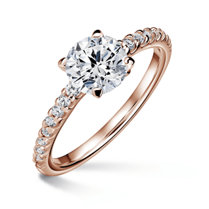 Aria | Zásnubní prsten se středovým kamenem 1.310ct, růžové zlato, s diamanty 48