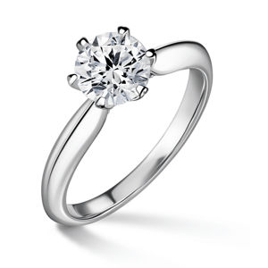 Mira | Zásnubní prsten se středovým kamenem 1.0ct, bílé zlato, s diamanty 50