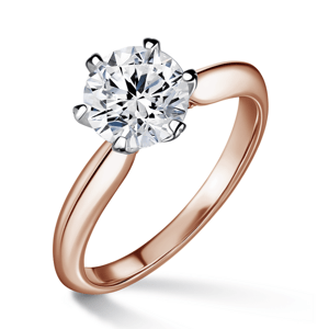 Mira | Zásnubní prsten se středovým kamenem 1.3ct, bílé a růžové zlato, s diamanty 47