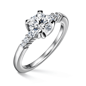 Sierra | Zásnubní prsten se středovým kamenem 1.310ct, bílé zlato, s diamanty 50