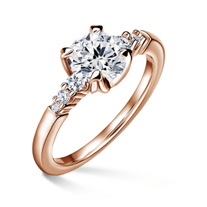 Sierra | Zásnubní prsten se středovým kamenem 1.310ct, růžové zlato, s diamanty 46