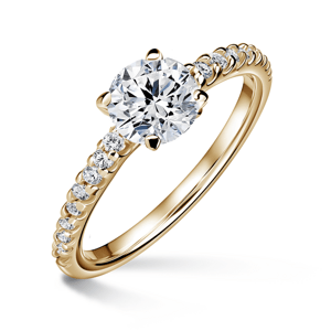 Aria | Zásnubní prsten se středovým kamenem 1.000ct, žluté zlato, s diamanty 46