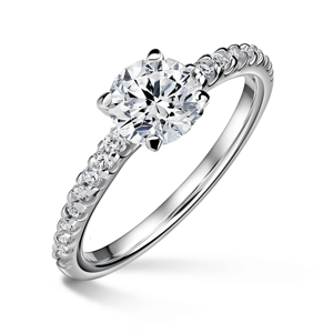 Aria | Zásnubní prsten se středovým kamenem 1.000ct, bílé zlato, s diamanty 46