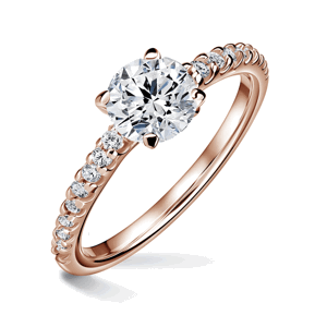 Aria | Zásnubní prsten se středovým kamenem 1.000ct, růžové zlato, s diamanty 46