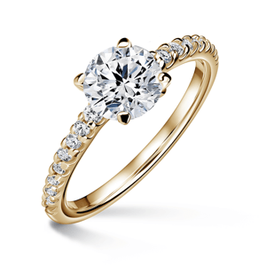 Aria | Zásnubní prsten se středovým kamenem 1.310ct, žluté zlato, s diamanty 46