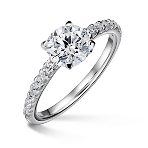 Aria | Zásnubní prsten se středovým kamenem 1.310ct, bílé zlato, s diamanty 55