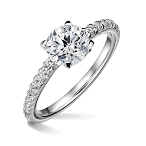 Aria | Zásnubní prsten se středovým kamenem 1.310ct, bílé zlato, s diamanty 60