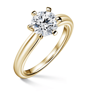 Florence | Zásnubní prsten se středovým diamantem 1.000ct, žluté zlato 56