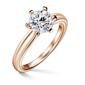 Florence | Zásnubní prsten se středovým diamantem 1.000ct, růžové zlato 56
