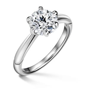 Minerva | Zásnubní prsten se středovým diamantem 1.310ct, bílé zlato 52