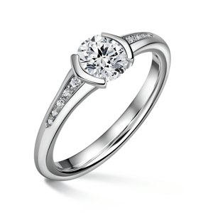 Harmonia | Zásnubní prsten se středovým kamenem 1.000ct, bílé zlato, s diamanty 47