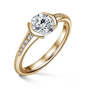 Harmonia | Zásnubní prsten se středovým kamenem 1.310ct, žluté zlato, s diamanty 48