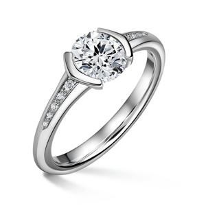 Harmonia | Zásnubní prsten se středovým kamenem 1.310ct, bílé zlato, s diamanty 46